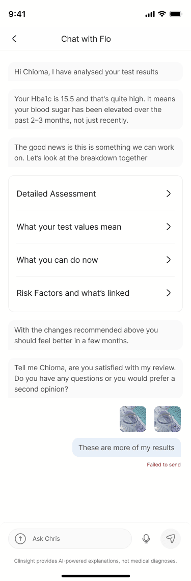 Conversational AI, screen 3 of 3