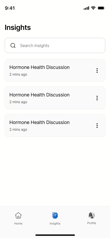 Insights page, screen 2 of 3