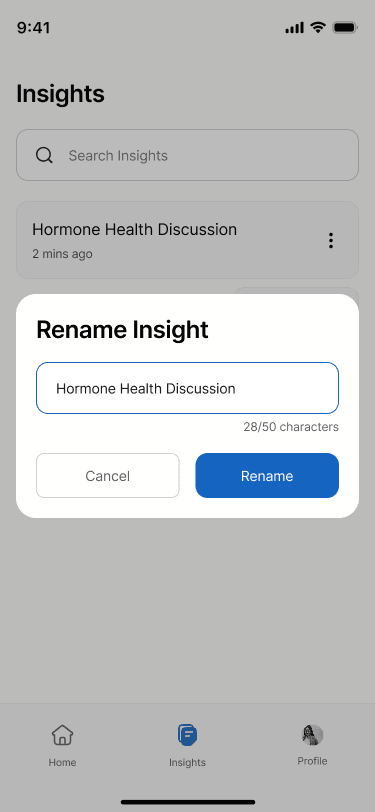 Insights page, screen 3 of 3